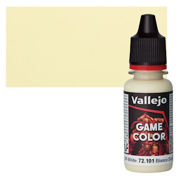 Open in modal - Vallejo Game Color Acrylic Paint - Off-White - Bottle and Swatch