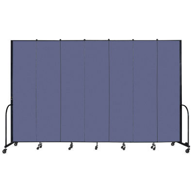 Screenflex Portable Room Dividers - 8 ft x 13 ft, Blue, Portable, 7 Panel