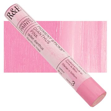 Open in modal - R&F Pigment Stick - Dianthus Pink, 38 ml stick and swatch