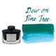 Pilot Iroshizuku Fountain Pen Ink - Dew On Pine Tree (Syo-ro), swatch and bottle