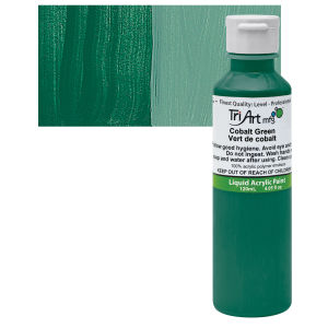 Tri-Art Finest Liquid Artist Acrylics - Cobalt Green, 120 ml bottle