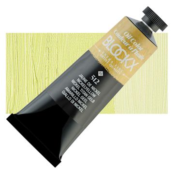 Open in modal - Blockx Artist Oil Color - Nickel Yellow, 35 ml tube and swatch