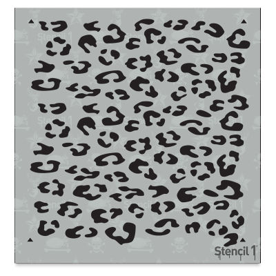 Stencil1 Stencil - Leopard, Repeat Pattern, 5-3/4" x 6"