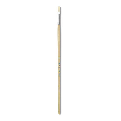 Raphael Extra White Bristle Brush - Flat, Long Handle, Size 4