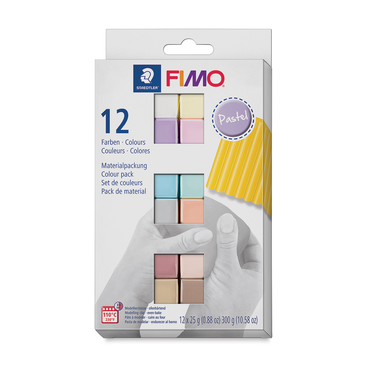 STAEDTLER FIMO Soft Polymer Clay - Oven Bake Clay for Modeling, Jewelry,  Sculpting, 1 lb Block, White 8021-0, 454 (8021-1LB-0)