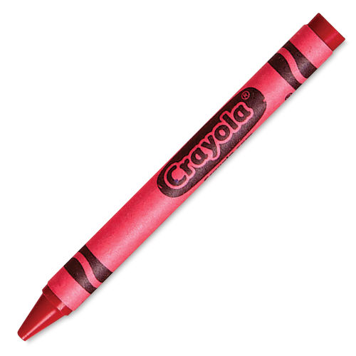Red Crayon in Black and White. Crayola brand crayons. Macro close-up Stock  Photo - Alamy