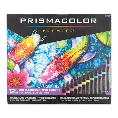 Prismacolor Premier Dual-Ended Art Markers - Hyper Brights, Set of 12 ...