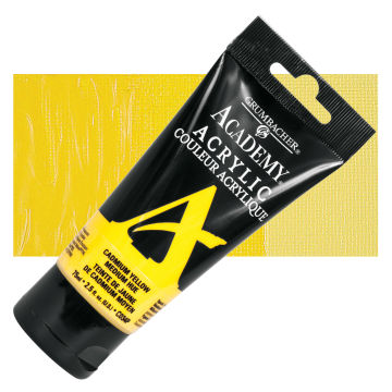 Grumbacher Academy Acrylics - Cadmium Yellow Medium Hue, 75 ml tube