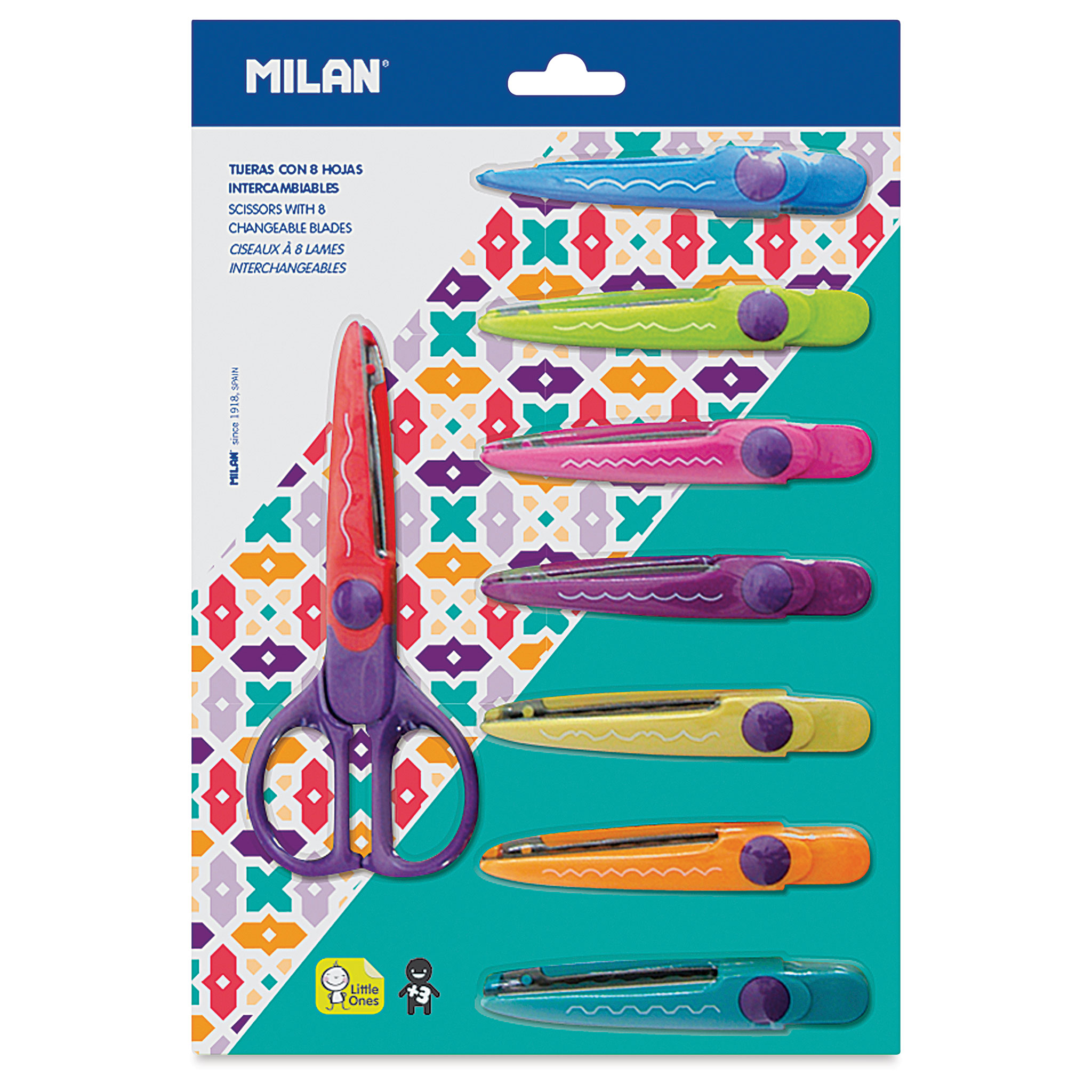 Milan Zig-Zag Scissors with 8 Interchangeable Blades