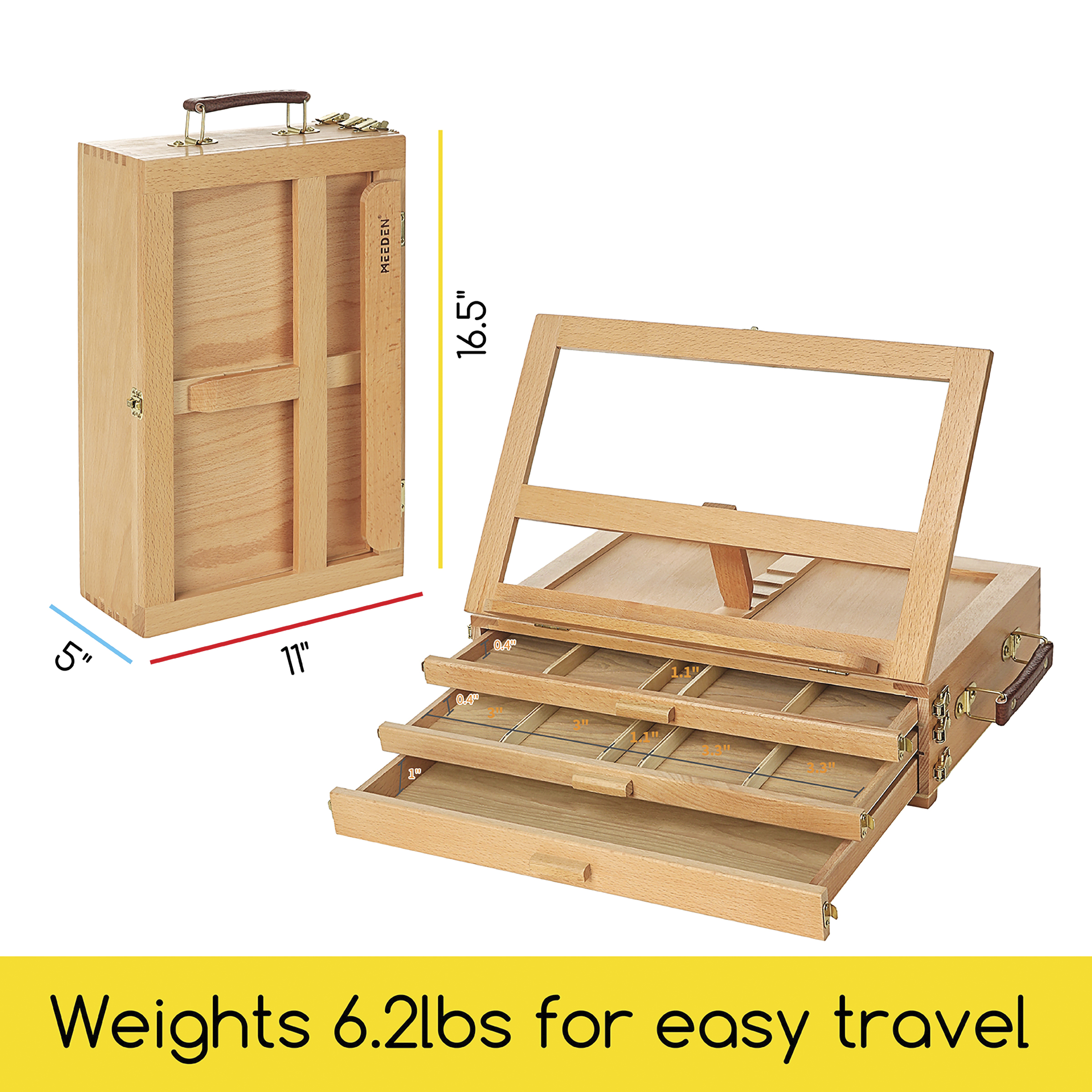 Meeden Adjustable Sketchbox Tabletop Easel | Utrecht Art Supplies