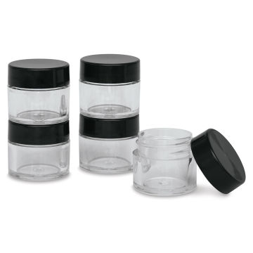 Jacquard Plastic Jars - Five Jars shown, one open