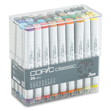 Copic Classic Marker - Assorted Colors, Set of 36