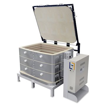 Open in modal - L&L Davinci Rectangular Kiln - T3427-D, Cone 10, 240V-1P, 103.9A, 27" H x 43-1/2" W x 30-1/2" D