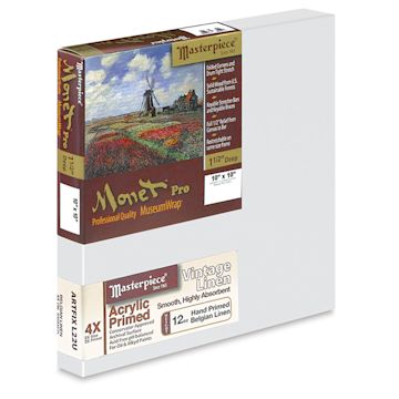 Open in modal - Masterpiece Monet Pro Artfix Linen Canvas - 10" x 10", Acrylic Primed