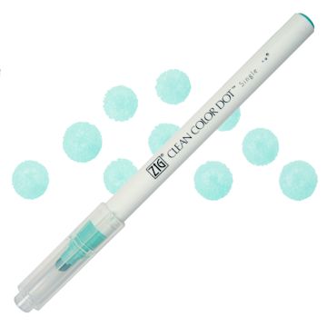 Open in modal - Zig Clean Color Dot Marker - Pale Turquoise, swatch and marker