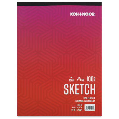 Koh-I-Noor Sketch Pad - 9" x 12", Tapebound, 100 Sheets, front cover