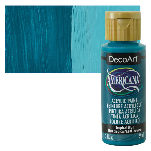 DecoArt Americana Acrylic Paint - Tropical Blue, 2 oz