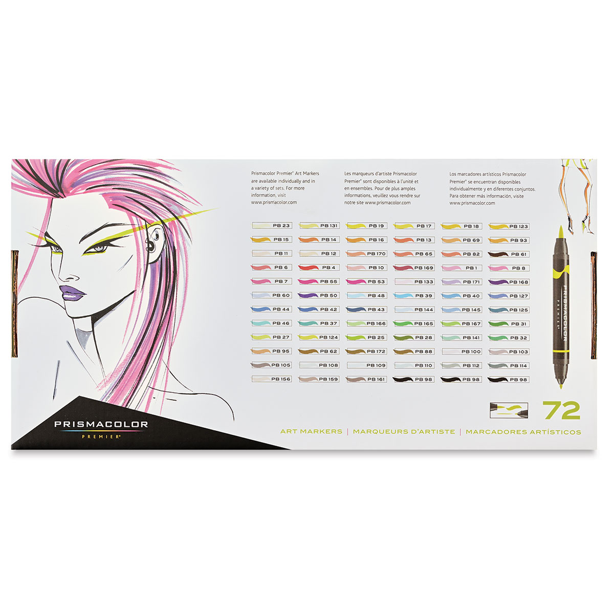 Prismacolor Premier Double-Ended Brush Tip Markers Assorted Colors (Set of  72)