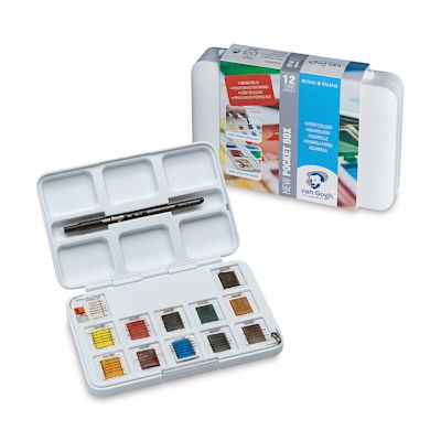 Van Gogh Watercolors Set - Assorted Colors, Set of 12, Half Pans ...