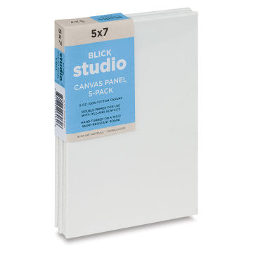 Blick Studio Cotton Canvas Panels - 4 inch x 6 inch, Pkg of 5