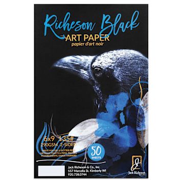 Open in modal - Richeson Black Art Paper Bulk Pack - 6" x 9", 50 Sheets