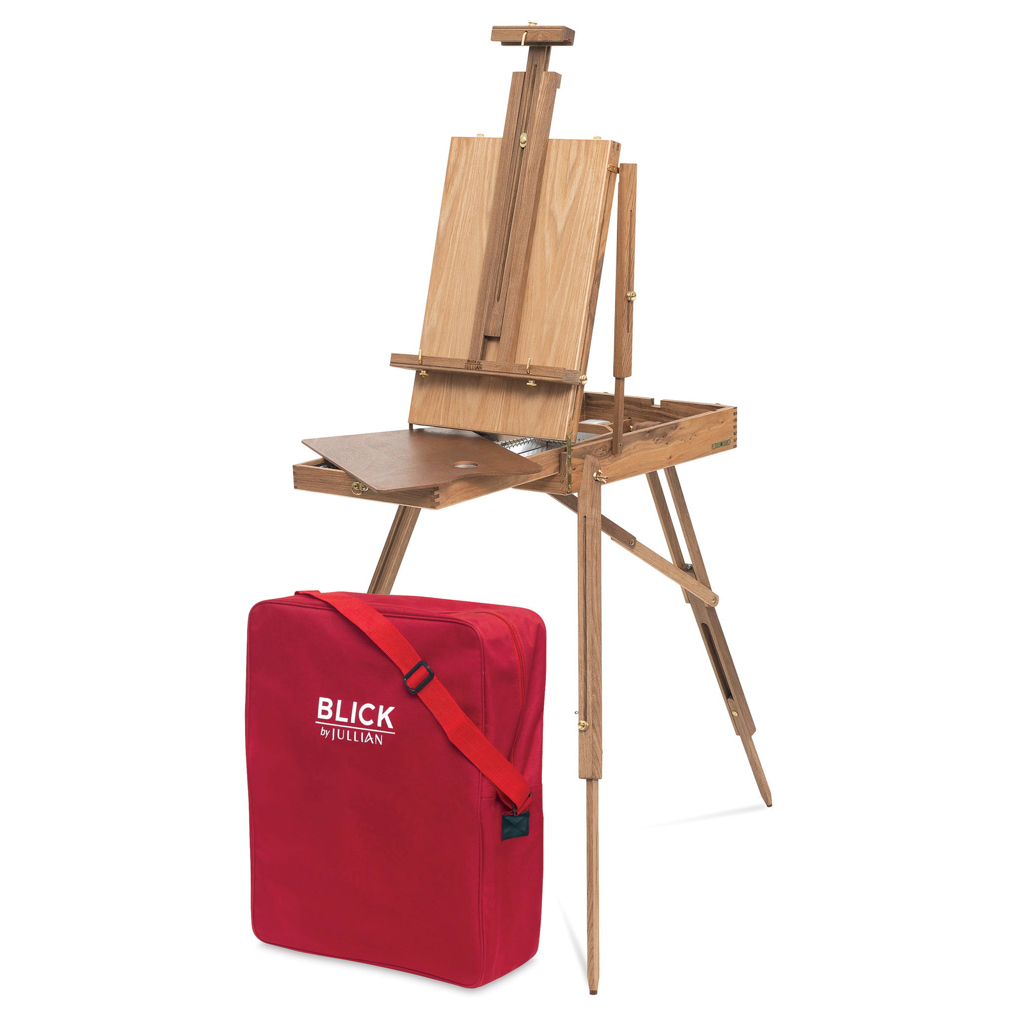 Artist Portable Adjustable Steel Folding Metal Easel , Carry Case  Adjustable to Go Flat or on an Angle Adjustable Height Folding Legs. 