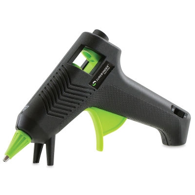 Surebonder Mini-Trigger Glue Guns - Side view of High-Low temp Glue Gun on integrated stand