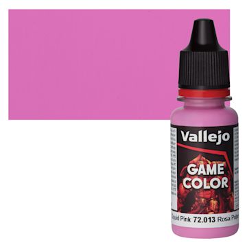 Open in modal - Vallejo Game Color Acrylic Paint - Squid Pink - Bottle and Swatch