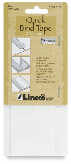 Lineco Quick Bind Book Repair Tape Acid-free Archival Book Binding Tape  Cloth for Book Making, 2 X 36 inches, White (739-1202)