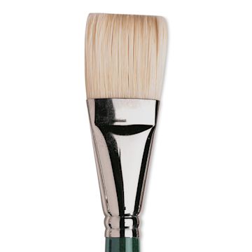 Open in modal - Winsor & Newton Winton Hog Bristle Brush - Bright, Long Handle, Size 16
