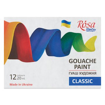 Open in modal - Rosa Studio Gouache Paint - Set of 12, Classic, 20 ml front of package