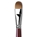 Da Vinci Kolinsky Red Oil Sable Brush - Filbert, Long Handle, Size 18
