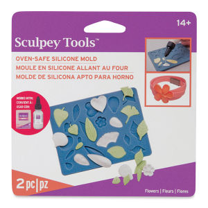 Sculpey Oven Safe Flowers Mold (front of package)