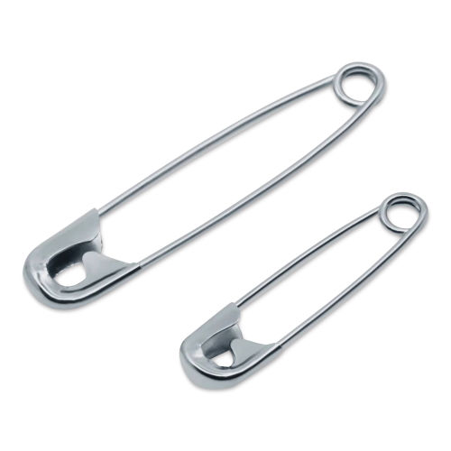 Dritz Safety Pins - Nickel, Assorted Sizes, Pkg of 10