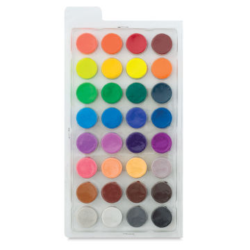 Cray-Pen Wax Pucks - Palette of 32 colors shown