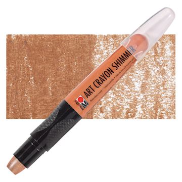 Open in modal - Marabu Art Crayon - Shimmer Copper, crayon with swatch