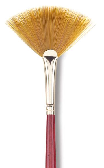 Open in modal - Heritage Series 4000 Synthetic Brushes - Closeup of single Fan Brush