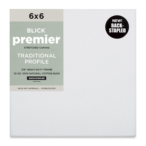 Blick Premier Stretched Cotton Canvas - Gallery Profile, Splined, 6 x 6