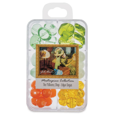John Bead Masterpiece Collection Glass Bead Box - The Millinery Shop/Edgar Degas (Front of packaging)