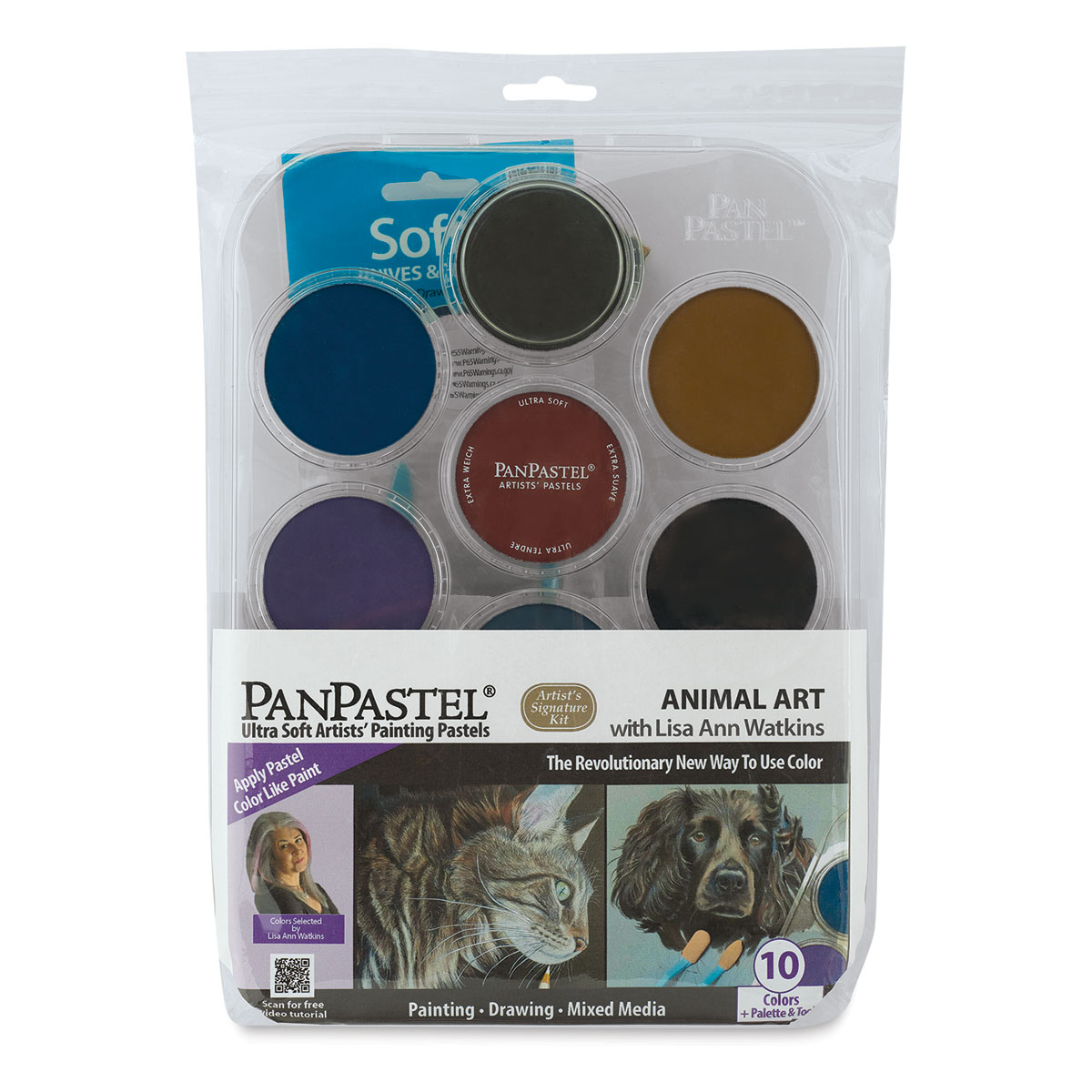 PanPastel Julia Woning 10 Color Ultra Soft Artist Pastel Starter Kit  w/Sofft Tools & Palette