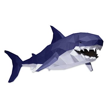 Open in modal - Papercraft World 3D Papercraft Model DIY Kit - Shark (Angled view)