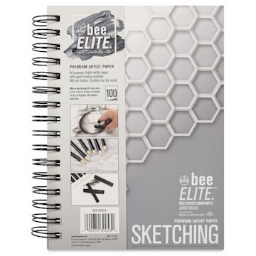 Open in modal - Bee Elite Sketch Pad - 5-1/2" x 8-1/2", 74 lb, 100 Sheets, front cover