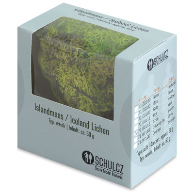 Schulcz Scale Model Foliage - Icelandic Lichen Moss, Green, 50 g (front of box)