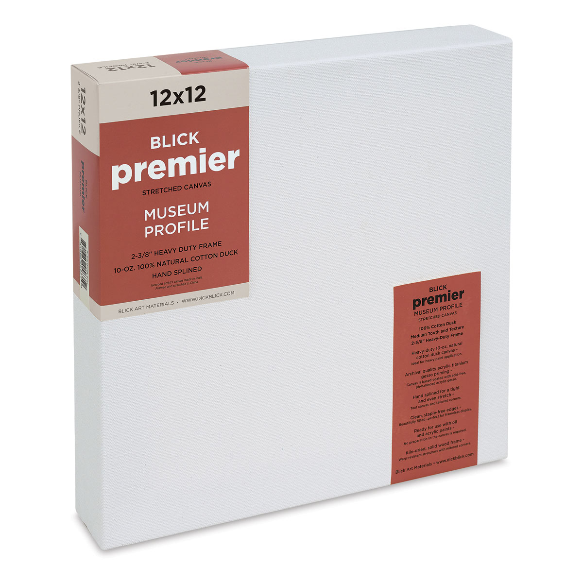 Blick Premier Heavyweight Stretched Cotton Canvas - 12 x 12, 2