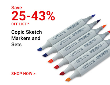 Save 25-43% off list. Copic Sketch Markers and Sets. Shop Now.