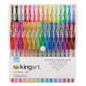 Kingart Studio Gel Pens - Set of 30, Glitter and Glitter Neon Colors