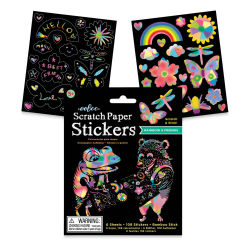 Eeboo Rainbow and Friends Scratch Paper Stickers