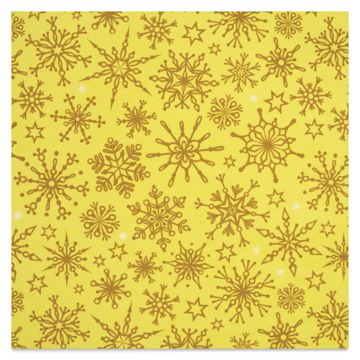 Open in modal - Elan Transfers 24K Gold Overglaze Decal Sheet - Snowflakes - close-up