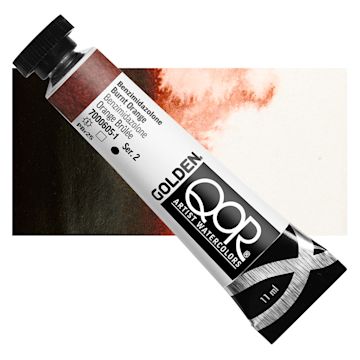 Open in modal - QoR Modern Watercolor - Benzimidazolone Burnt Orange, 11 ml tube and swatch