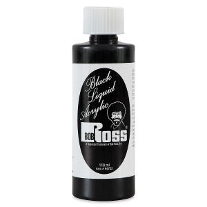Bob Ross Liquid Acrylic - Black, 4 oz bottle